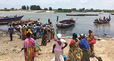 Busy fish market