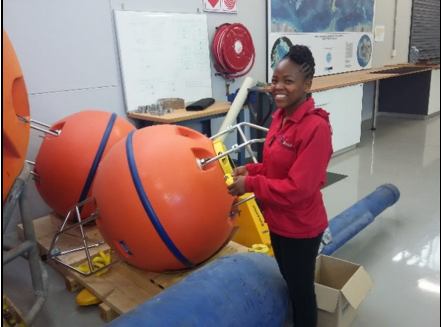 women with science equipment